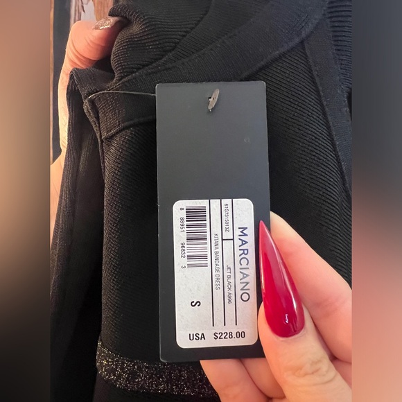 Marciano Black Dress with Gold Detailing - Picture 8 of 8